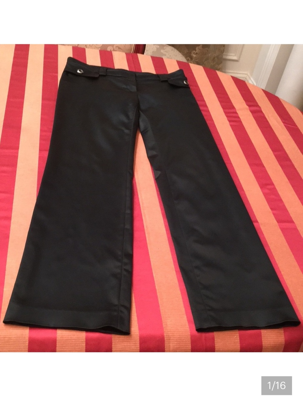 100% Authentic Dolce&Gabbana black satin pants sz.IT44